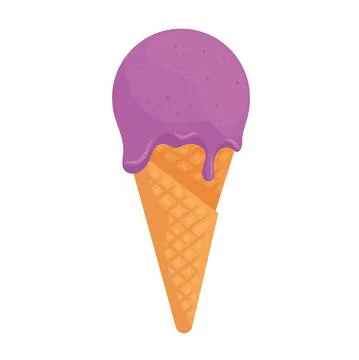 Delicious ice cream isolated icon Stock Illustration