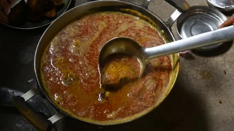 Delicious Indian fish curry. Видео 247313558