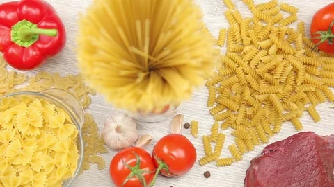 Delicious ingredients for dinner Stock Footage 71620318