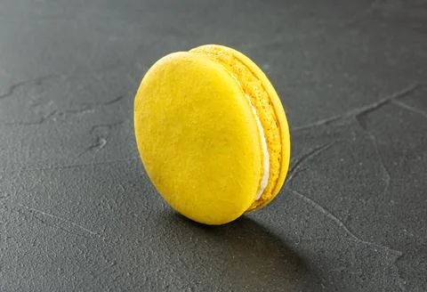 Delicious lemon macaroon Stock Photos