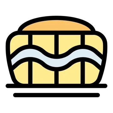 Delicious loaf of bread with wavy pattern Stock Illustration