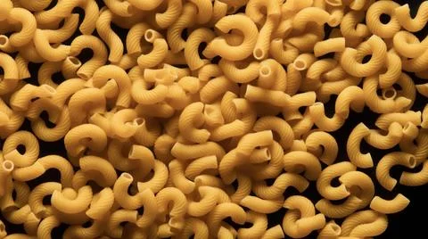 Delicious Macaroni Pasta Horizontal Background. Stock Illustration