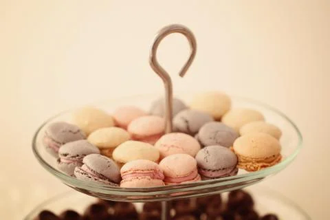 Delicious macaroons Stock Photos