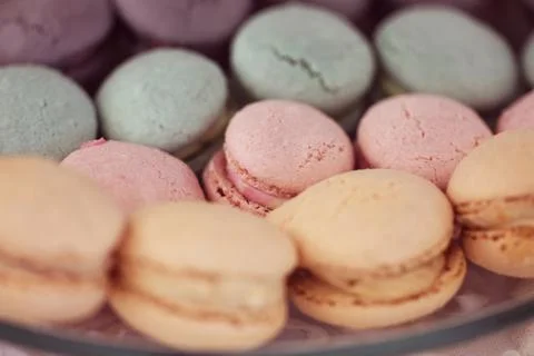 Delicious macaroons Stock Photos
