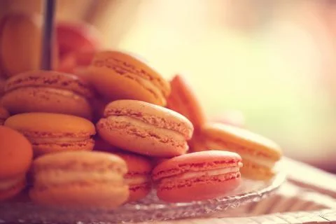 Delicious macaroons Stock Photos