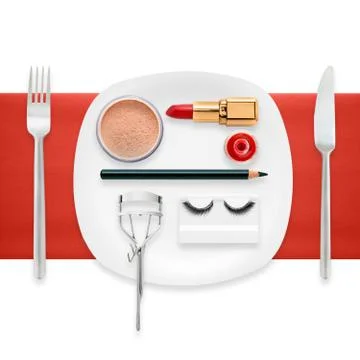 Delicious makeup set. Stock Photos