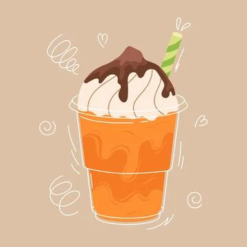 Delicious mango milkshake. Stock Illustration