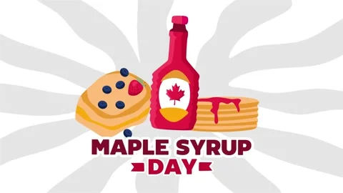 Delicious maple syrup for canada maple syrup day Stock Footage 312548224