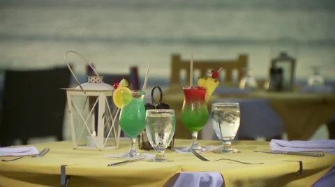 Delicious meal being served on table Stock Footage 61083516