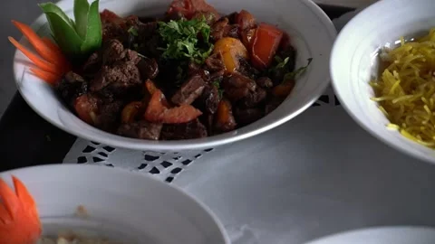 Delicious Meal Presentation Stock Footage 319949629