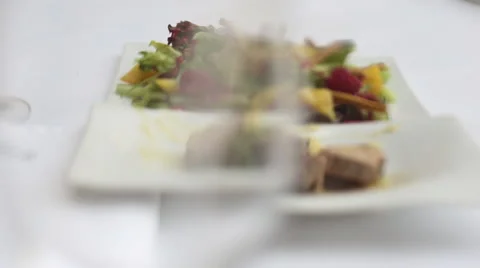 A delicious meal in the restaurant. Stock Footage 60702646