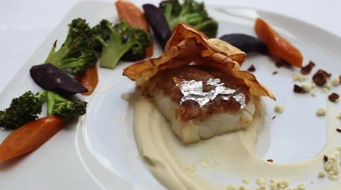 A delicious meal in the restaurant. Stock Footage 60702744