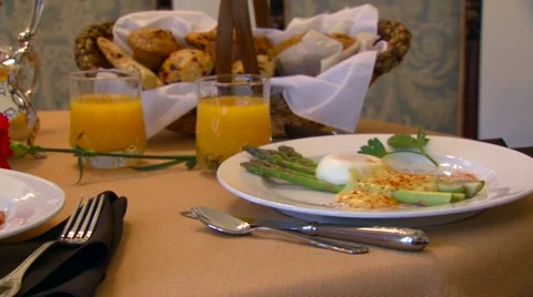 Delicious meal set on table in restaurant, Arkansas, USA Stock Footage 60690759