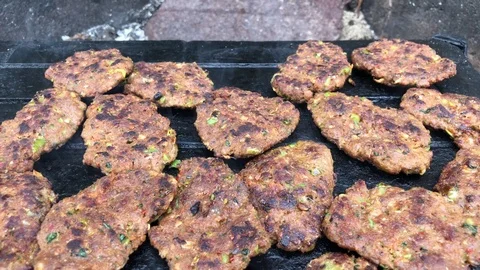 Delicious Meat Cooking Stock Footage 75593859