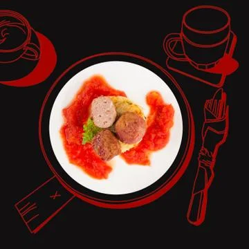 Delicious meatballs. Stock Photos