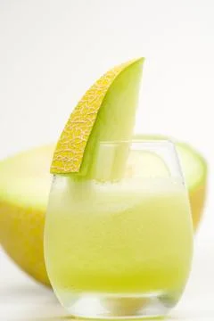 A delicious melon  milkshake Stock Photos