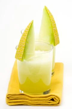 A delicious melon  milkshake Stock Photos