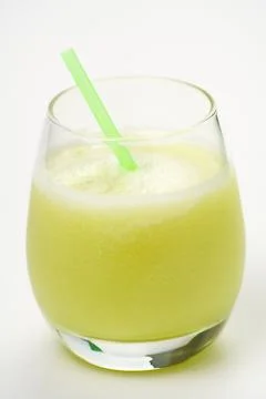 Delicious melon  milkshake Stock Photos