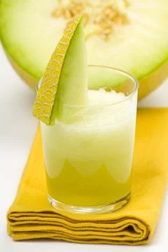 A delicious melon  milkshake Stock Photos