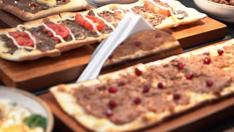 Delicious Middle Eastern Flatbreads Video stock 318303295