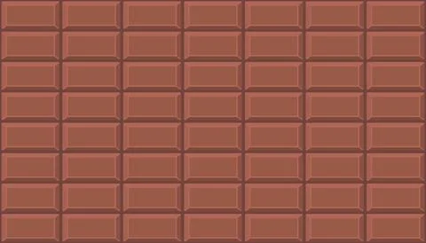 Delicious milk chocolate bar repeat seamless pattern. Stock Illustration