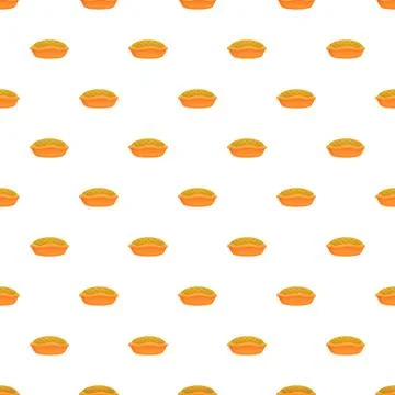 Delicious mini pies creating seamless dessert pattern Illustrazione stock