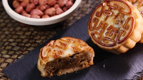Delicious mooncakes Stock Footage 345661644