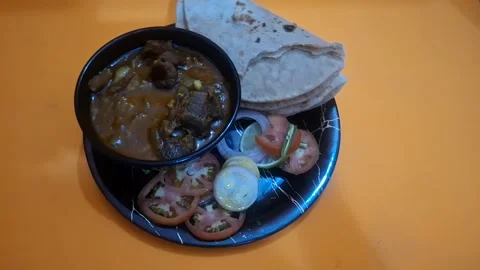 Delicious Mutton Curry, also called Ahuna or Handi Meat Stockbeeldmateriaal 318939611