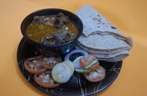 Delicious Mutton Curry, also called Ahuna or Handi Meat, Stock Photos