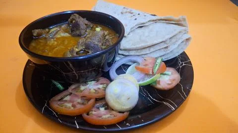 Delicious Mutton Curry, also called Ahuna or Handi Meat, 스톡 사진