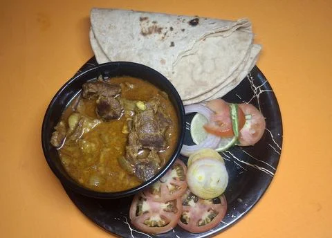 Delicious Mutton Curry, also called Ahuna or Handi Meat, 스톡 사진