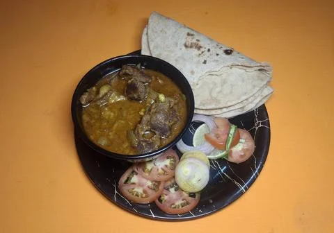 Delicious Mutton Curry, also called Ahuna or Handi Meat, 스톡 사진