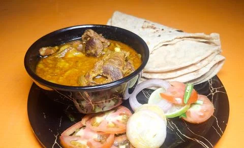 Delicious Mutton Curry, also called Ahuna or Handi Meat, Stock-Fotos