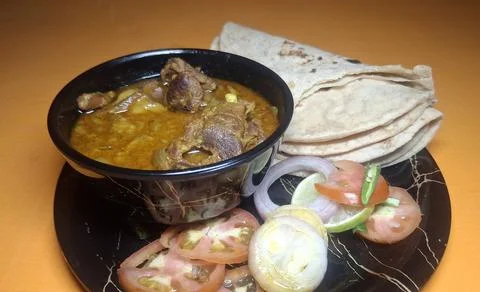 Delicious Mutton Curry, also called Ahuna or Handi Meat, 스톡 사진