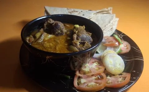 Delicious Mutton Curry, also called Ahuna or Handi Meat, 스톡 사진
