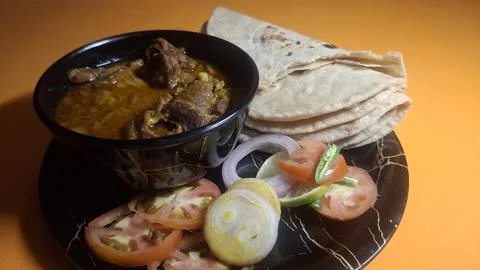 Delicious Mutton Curry, also called Ahuna or Handi Meat, Stock Photos
