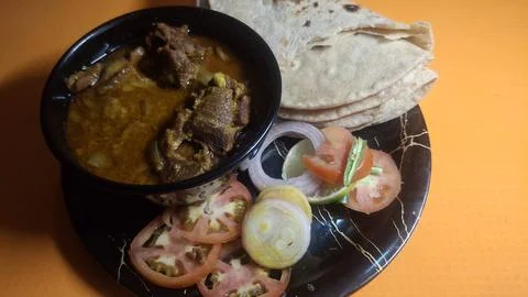 Delicious Mutton Curry, also called Ahuna or Handi Meat, Fotos Stock