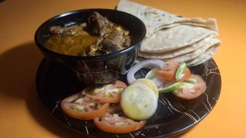Delicious Mutton Curry, also called Ahuna or Handi Meat, 스톡 사진