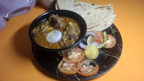 Delicious Mutton Curry, also called Ahuna or Handi Meat, 스톡 사진