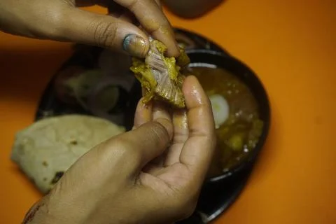 Delicious Mutton Curry, also called Ahuna or Handi Meat Фото