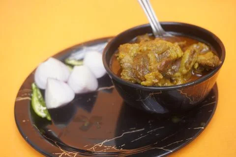 Delicious Mutton Curry, also called Ahuna or Handi Meat Фото