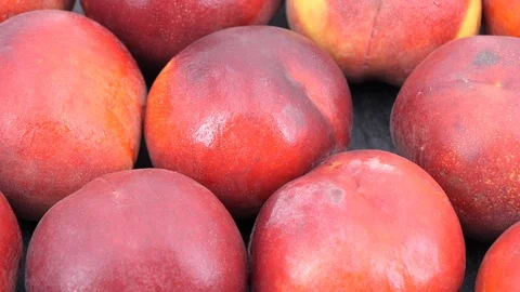 Delicious nectarine peaches rotating, (loopable) Stock-Footage 113660393