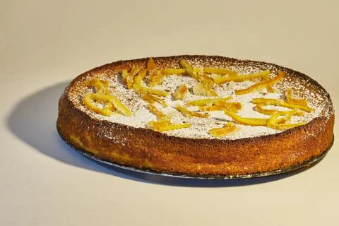 Delicious Orange sponge cake Stock Photos