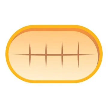 Delicious oval loaf of bread baking with golden crust Stock Illustration