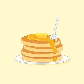 Delicious pancake dish Stock Illustration