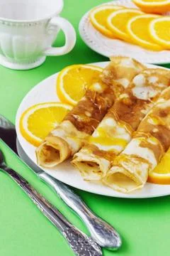Delicious pancakes Stock Photos