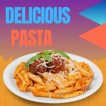 Delicious pasta dish Stock Illustration