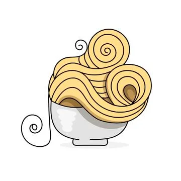Delicious pasta in a plate vector logo for packaging vector Stock Illustration