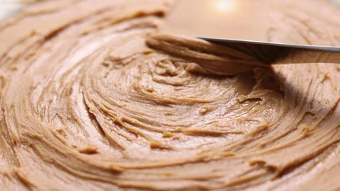 Delicious peanut butter close-up, background Stock Footage 240666617