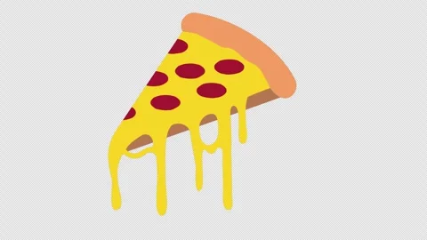 Delicious Pepperoni Pizza Slice with Melting Cheese Dripping Animation Stock Footage 324056730